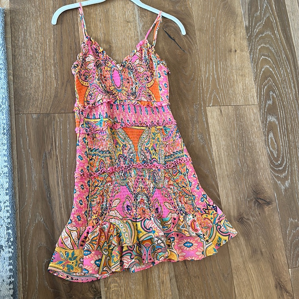 Olivaceous colorful mini dress!